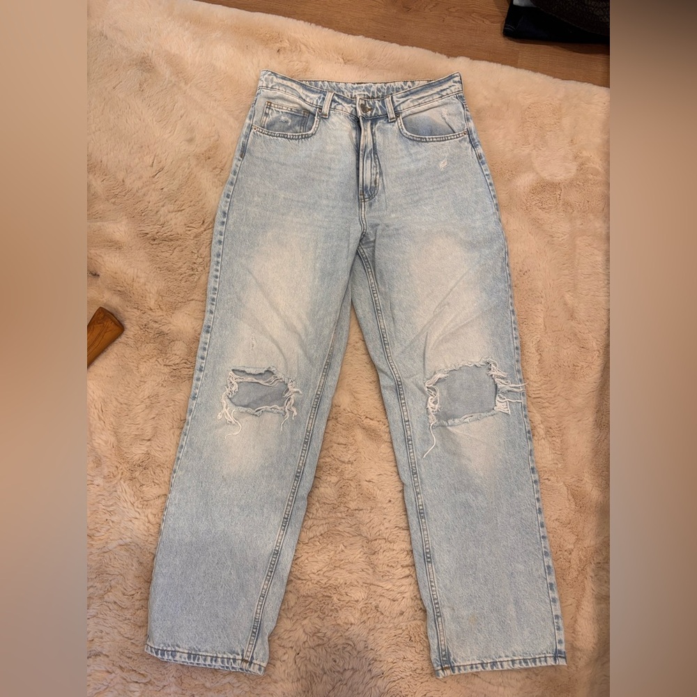 Distressed Light Wash Jeans